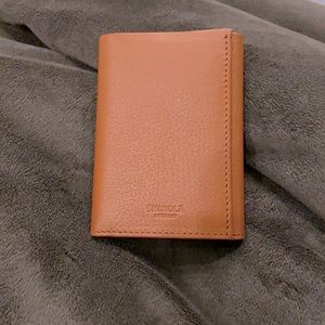 Shinola trifold leather wallet